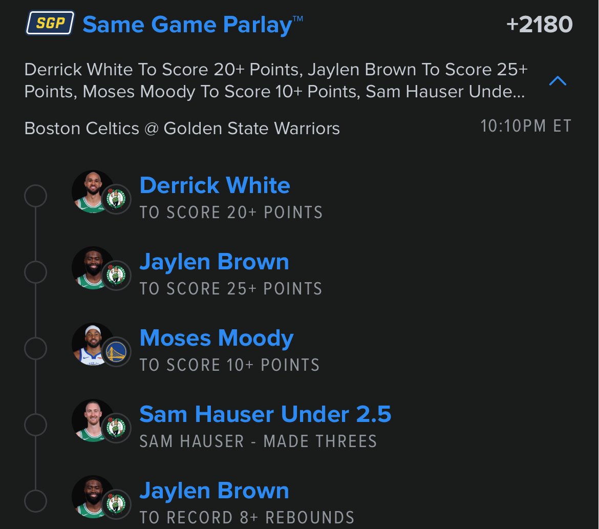BOS/GSW +2180 PLAY💪👇#NBA

<a href="/Playbook/">Playbook</a> (link to tail in comments 🔗)