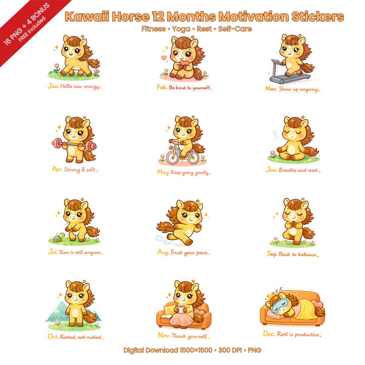 kaidrama's tweet image. Kawaii Horse Planner Stickers 🐴✨
12 Months Bundle + 4 Bonus
Digital PNG • Instant download 🤍
etsy.com/listing/443390…
#EtsySeller #digitalstickers #plannerstickers