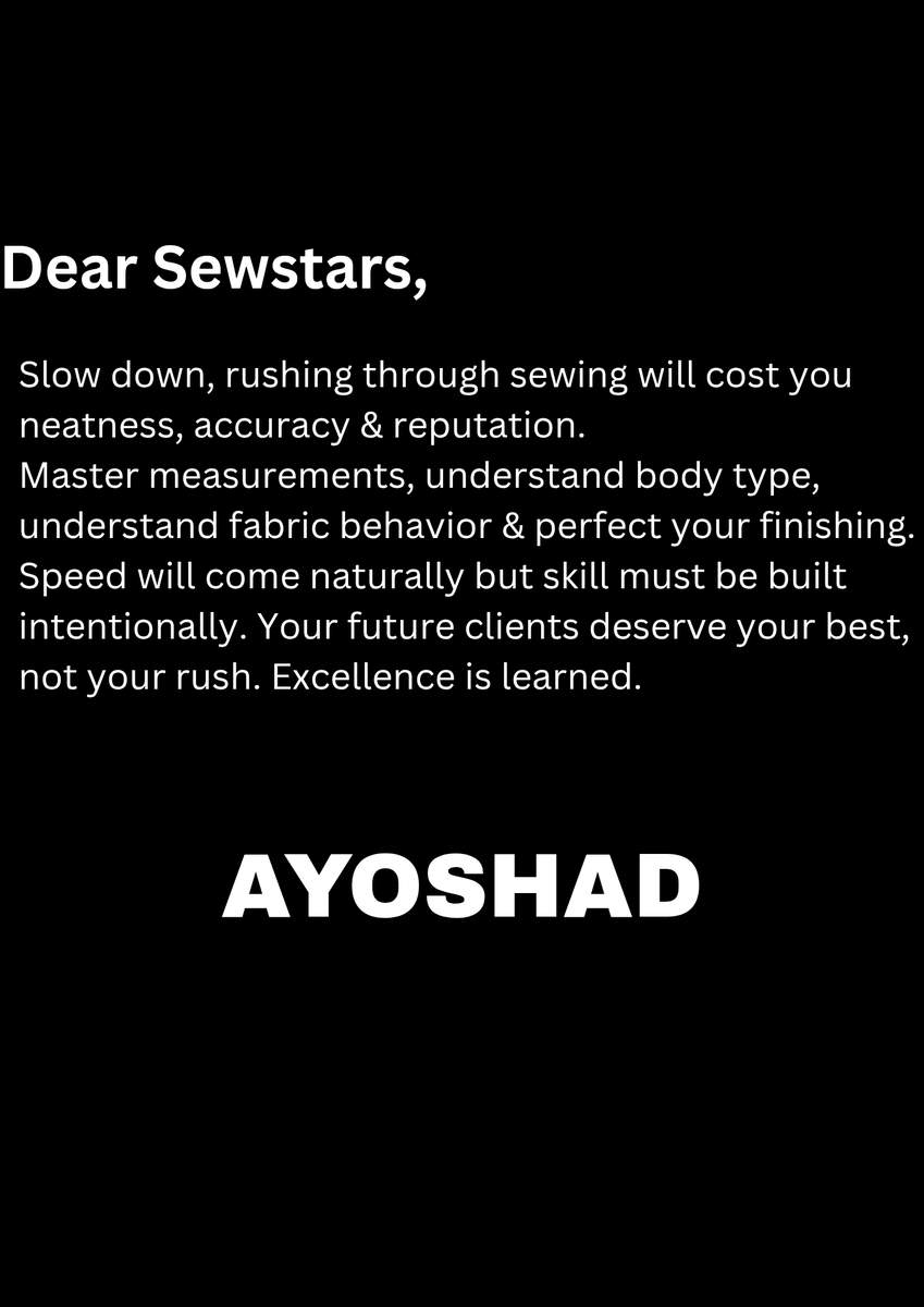 Ayoshad123's tweet photo. Speed will come with time, don't rush it https://t.co/BlJsA43NTk