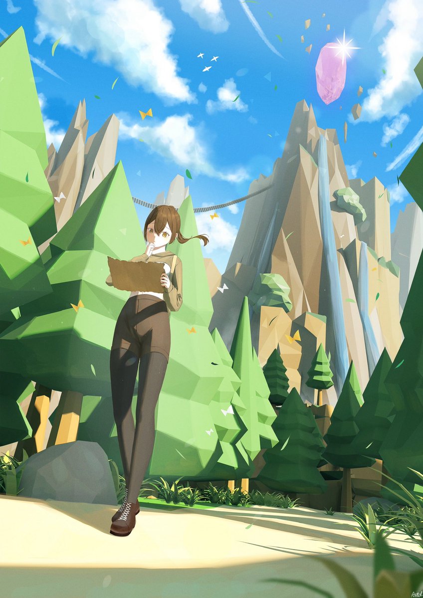 Low Polygon💎

ローポリの世界を冒険する絵を描きました🚶
#イラスト #illustration #oc