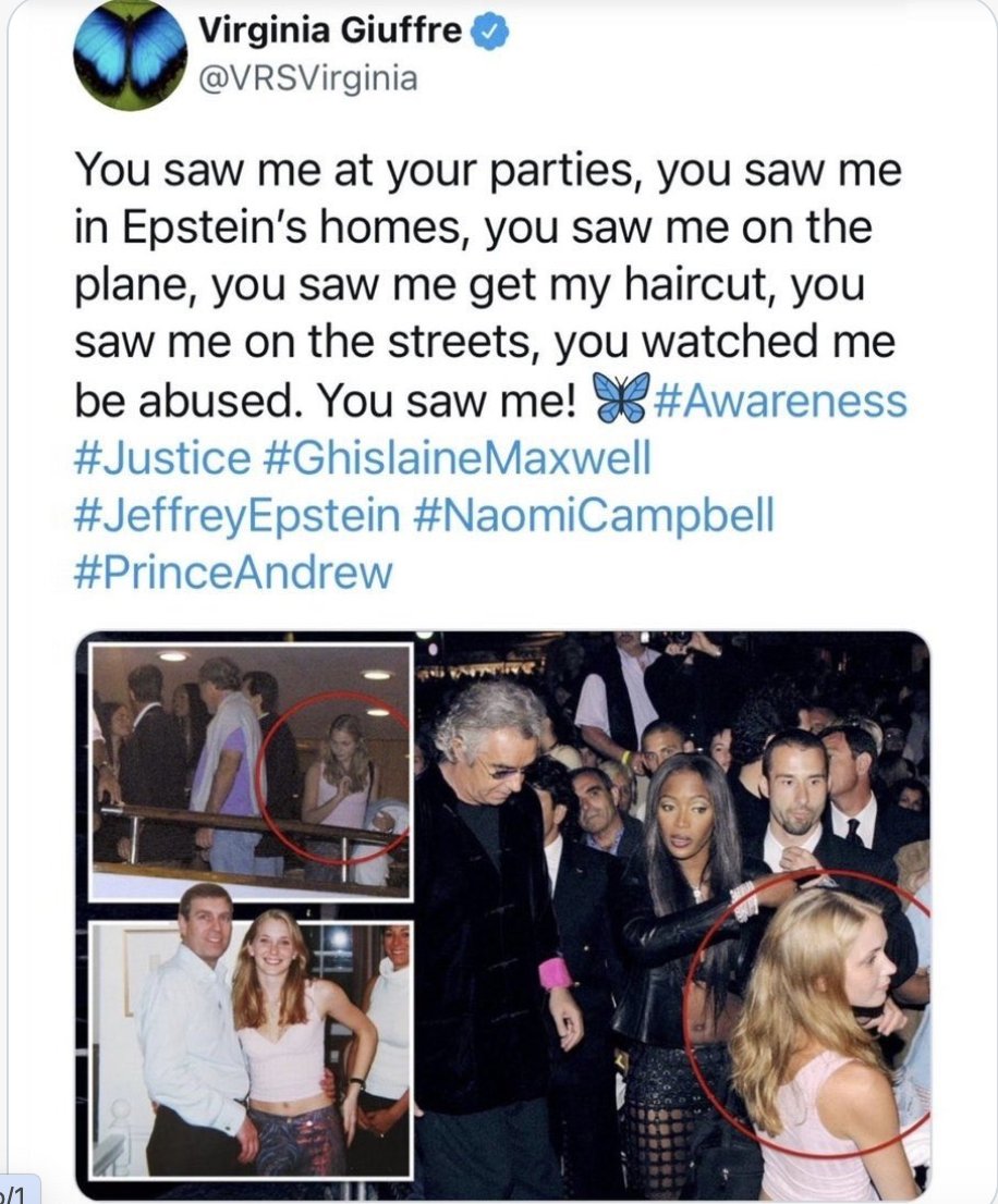 Without Virginia Guiffre's courage, her civil case and her book, public opinion would not have changed on Andrew. 

And without public opinion changing... well... it's hard to imagine that Thames Valley Police would done what they did this morning. 

Here's to Virginia.