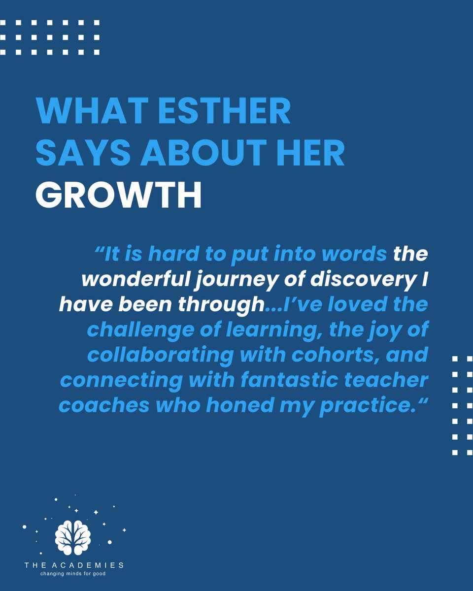 BrainCoachSusan's tweet image. 🌟Meet Coach Esther Ra: this month's Alumni Spotlight
A highlight? "I'm grateful for the mentor coaching &amp;amp; consistent encouragement to be able to make the difference in the world I came to The Academies to make"
🎙️Full interview tinyurl.com/5n6b5fa5
#ICF &amp;amp; #SHRM #CoachTraining