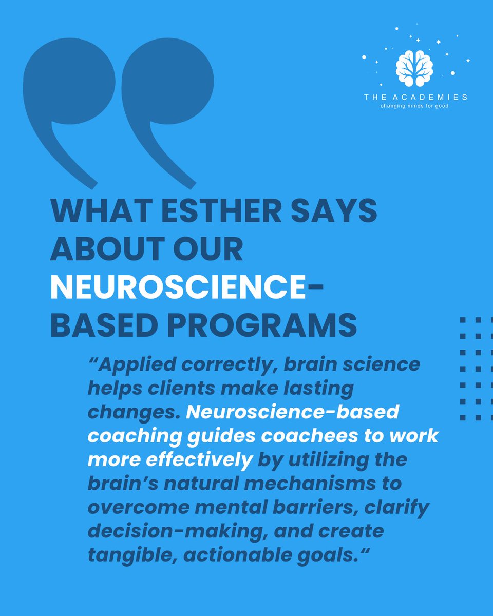 BrainCoachSusan's tweet image. 🌟Meet Coach Esther Ra: this month's Alumni Spotlight
A highlight? "I'm grateful for the mentor coaching &amp;amp; consistent encouragement to be able to make the difference in the world I came to The Academies to make"
🎙️Full interview tinyurl.com/5n6b5fa5
#ICF &amp;amp; #SHRM #CoachTraining