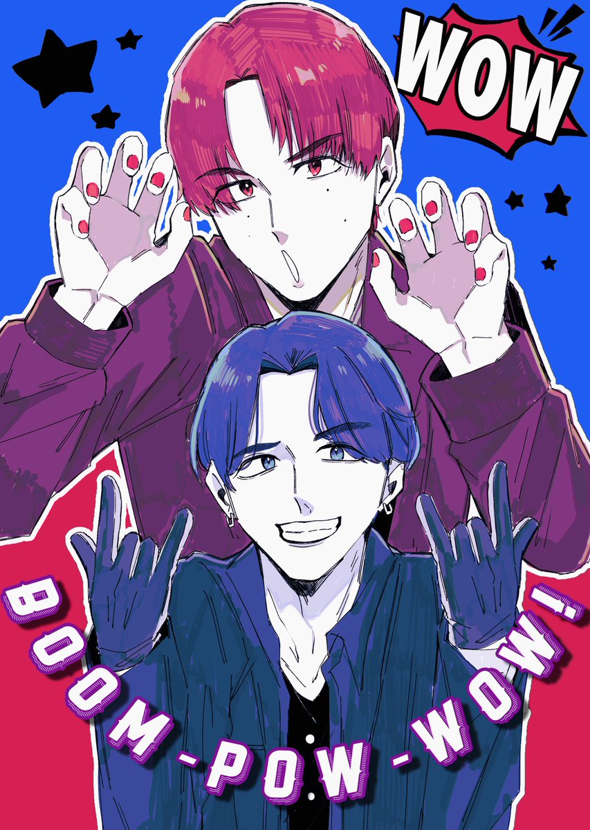 J2〜〜〜らくがき🦓🦁❤️💙