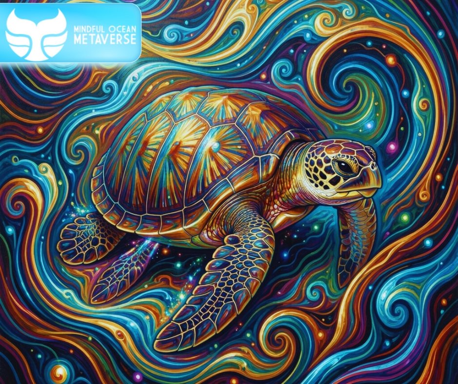 🐢🌊 Scientists believe sea turtles “imprint” on magnetic signatures linked to currents during early life stages. This helps them relocate feeding and nesting areas later. #MindfulOceanMetaverse #MakeArtSaveOcean #OceanTrivia