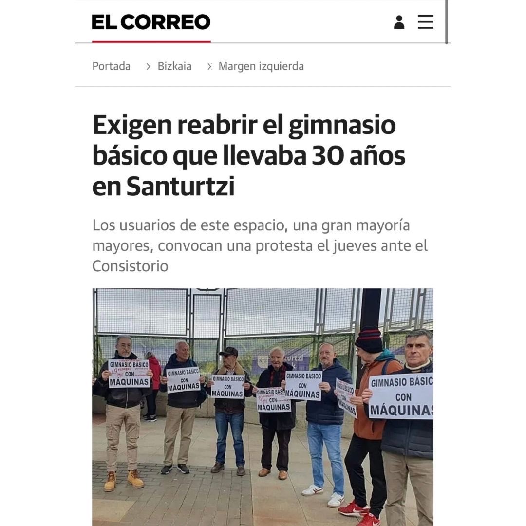 ‼️ El PNV, siempre gobernando de espaldas a la gente.

El PNV deja tiradas a personas mayores que llevan 30 años cuidando su salud en el gimnasio básico municipal.

Es una indecencia.

¡Diálogo y soluciones ya!