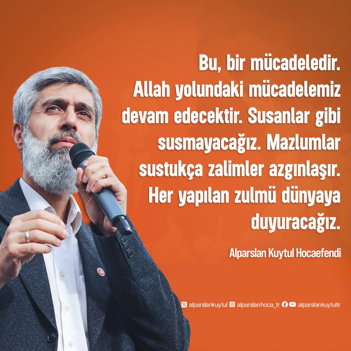 Bu, bir mücadeledir. Allah yolundaki mücadelemiz devam edecektir. Susanlar gibi susmayacağız. Mazlumlar sustukça zalimler azgınlaşır. Her yapılan zulmü dünyaya duyuracağız.

BatmanEmniyetinden Tehdit
#BatmanEmniyeti