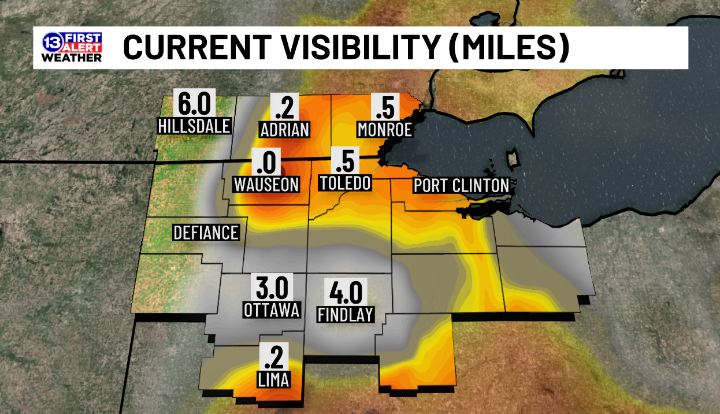DENSE FOG CONTINUES TO DEVELOP:

The fog will expand and thicken across our viewing area this morning, and we already have numerous school delays coming in. You can check those here: 13abc.com/weather/closin…
