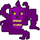 springfacts's tweet photo. In the troll game "FNaF World Halloween Edition", Purplegeist is a reskin of Fighter Mage Bard's final boss "Monster". https://t.co/mOGfd2ITre