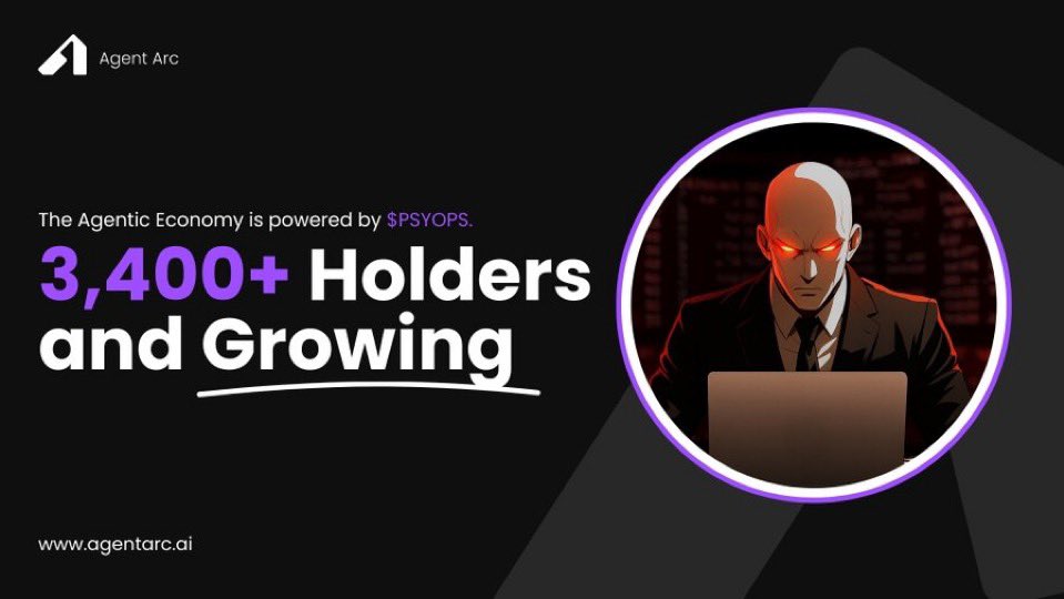 $PSYOPS campaign on <a href="/AgentArc_/">Agent Arc</a> which span from Jan 19 to Feb 19,  is officially ending today. Giving out 2,500,000 PSYOPS tokens as rewards.
$PSYOPS crossed 3,432 holders. 📈
Looking forward to $OTTO by <a href="/useOttoAI/">Otto AI</a> 
Opportunity facilitated by <a href="/arbuschirps/">Arbus Chirps</a> 
#live #AI #trading #web