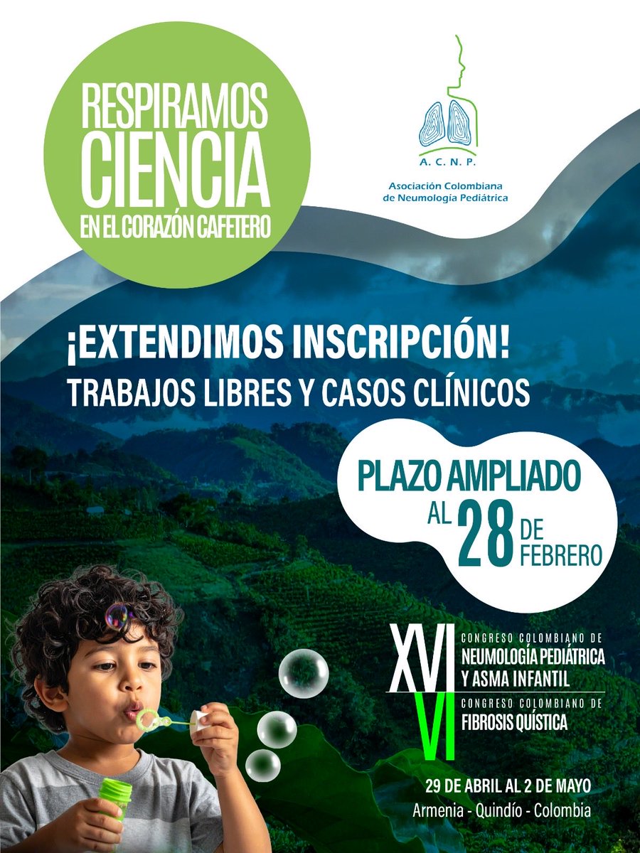 ¡Una buena noticia para quienes no alcanzaron a subir su trabajo a tiempo!

portal.neumopediatriacolombia.com/xvi-congreso-c…