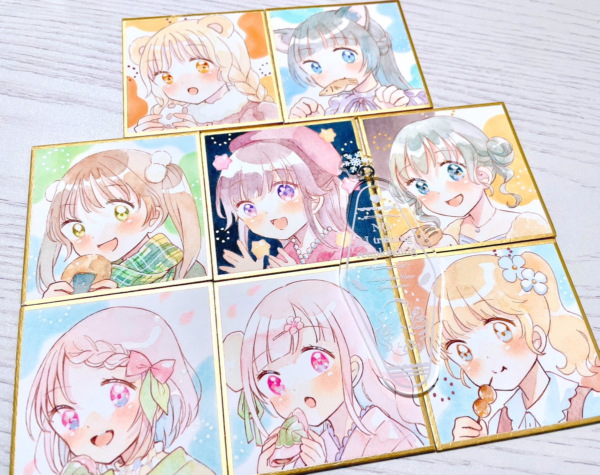 新作の和菓子シリーズの豆色紙たち🍡 #COMITIA155 #コミティア155