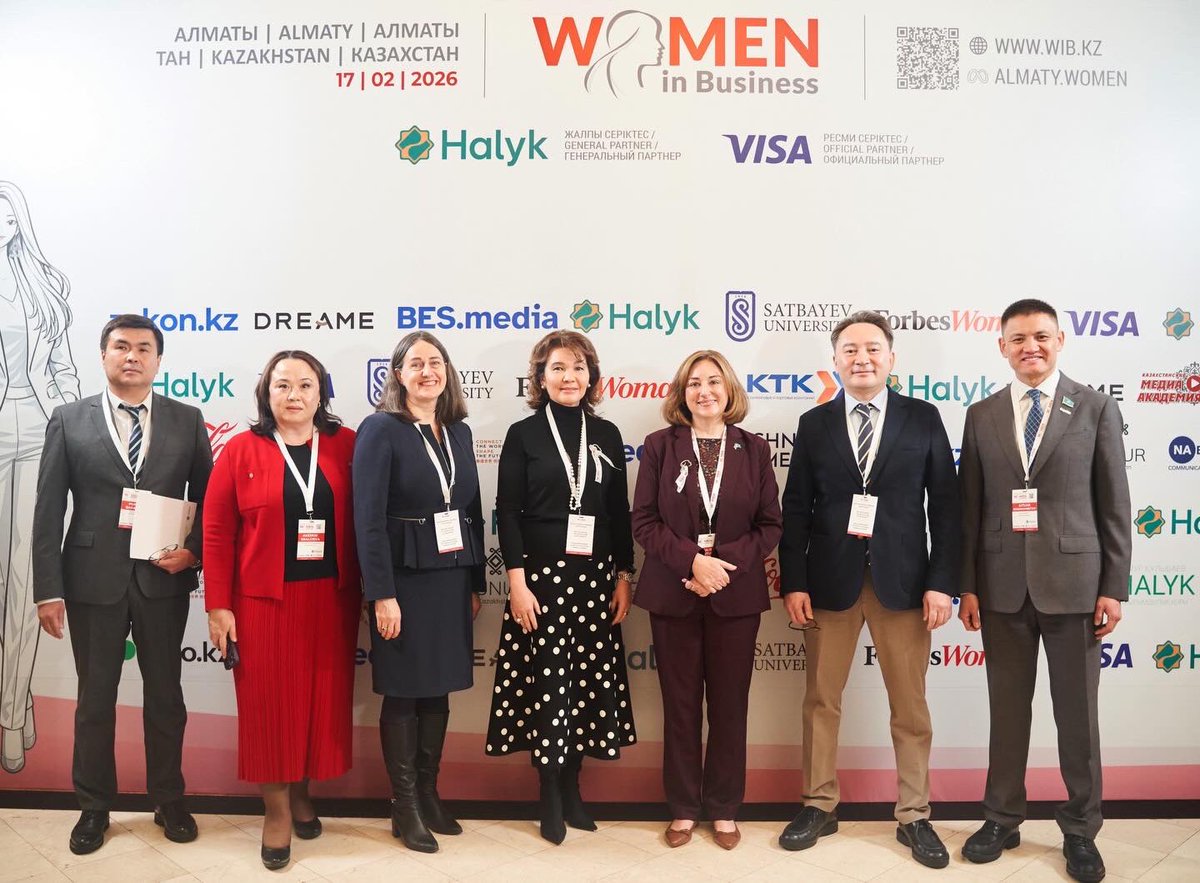 USCGAlmaty's tweet photo. The United States🇺🇸 remains committed to supporting economic development and entrepreneurship in Kazakhstan🇰🇿 Working together, American and Kazakh business leaders expand trade and investment that drives growth in both our countries.

#WomenInBusiness #almaty #uskz #sharedpropserity #freedom250