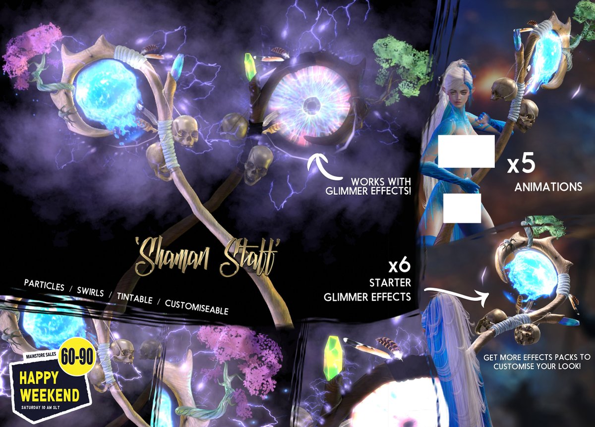 BirthSkins's tweet photo. ○○●○○     S A L E S    ●○○●○○●
  
Happy Weekend 75L$ (starts Saturday)

️The Shaman 'Glimmer' Staff ️

Previews - 

https://t.co/HA50WT9VKM
https://t.co/ZY0MbGKnGI

https://t.co/LSqnGUvimc https://t.co/3xuOqNLE7Y