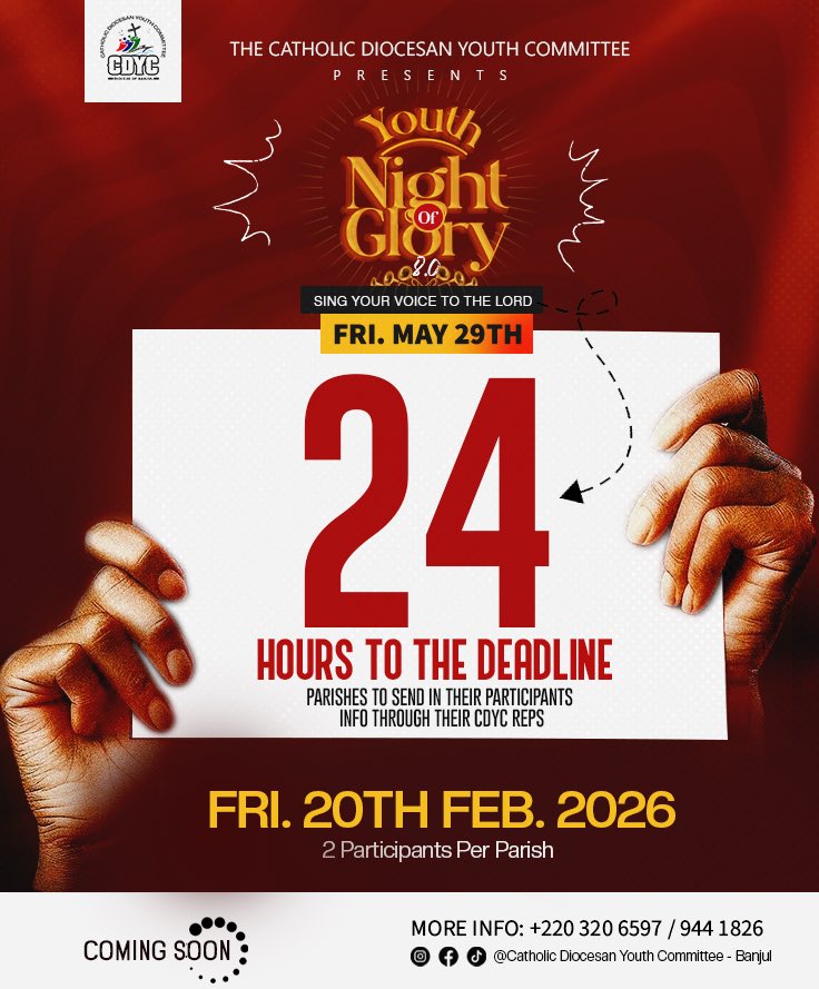 Have you registered your participants for the youth night of Glory ??🥁🥁🥁

If not…. Time is definitely not on your side 🥰

A bigger &amp; better event awaits 🥰
An unforgettable journey for the participants 🤭

Youth Night of Glory 8.0 🥰 

A night of true talent display ✨🫶🏾
