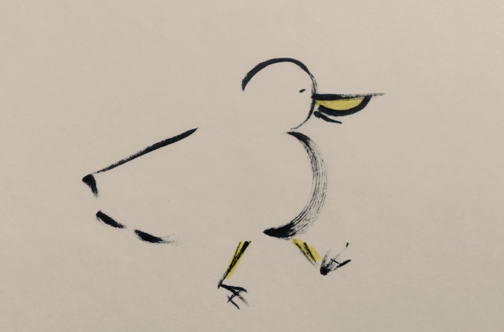 初めて描いたアヒル。 我ながら嫌いじゃない。