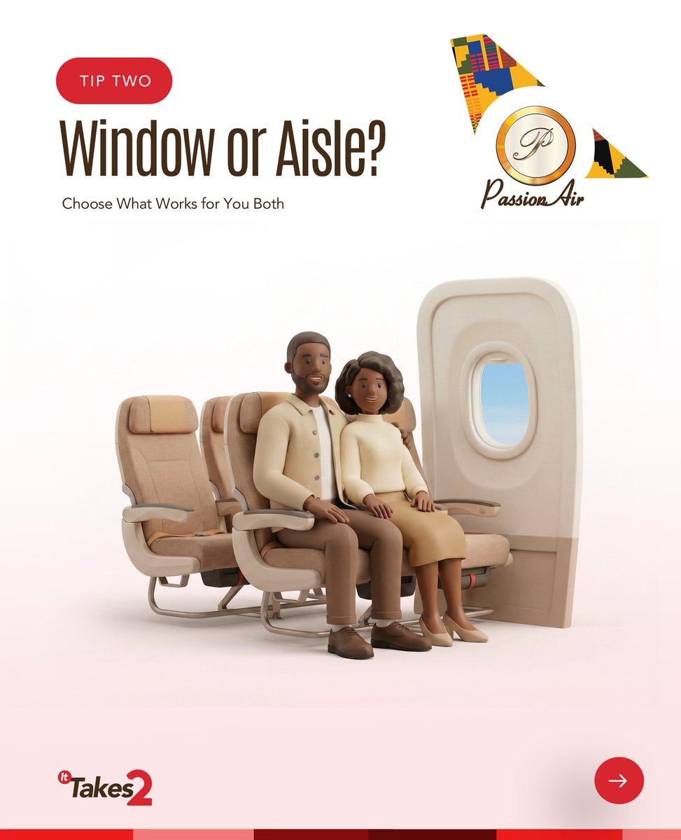 flypassionair's tweet photo. Traveling with your favorite person? Your seat choice can make the journey even better.
Whether it is friends, family, colleagues, or couples, the right seat makes every trip feel closer.
#SeatSmart #TravelTogether #PerfectSeatForTwo #ItTakes2 #PassionAir #TravelSavings https://t.co/3bM5lFf9Mv