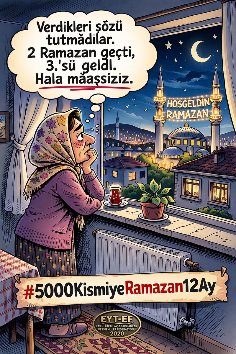 KuralayIsmihan's tweet photo. #5000KısmiyeRamazan12Ay

8.9.99 Öncesi👆
Söz verildiği halde
Anayasal hakkı olan emekliliği engellenen 5000 Kısmi
Ramazan ayına yine aşsız ve 
maaşsız giriyor
Yılın 12 ayında aç bırakan
İbadetini bile yaşatmayan bu düzeni
İSTEMİYORUZ
#Emekliye12AyRamazan
@RTErdogan
@isikhanvedat https://t.co/udBOFxrzPN