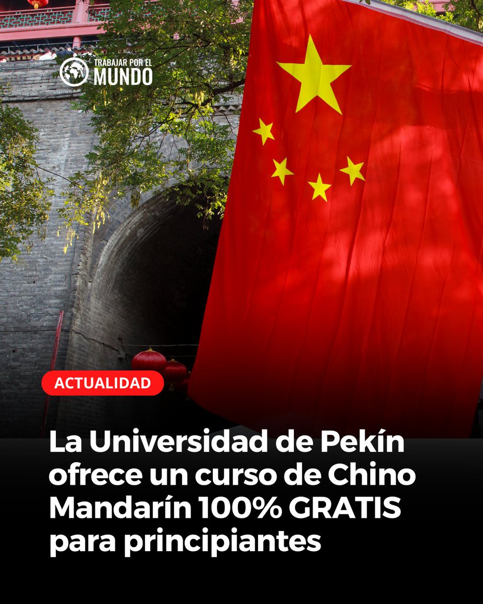 La Universidad de Pekín ofrece un curso gratuito para quien quiera aprender chino mandarín desde cero.

Te cuento 👇