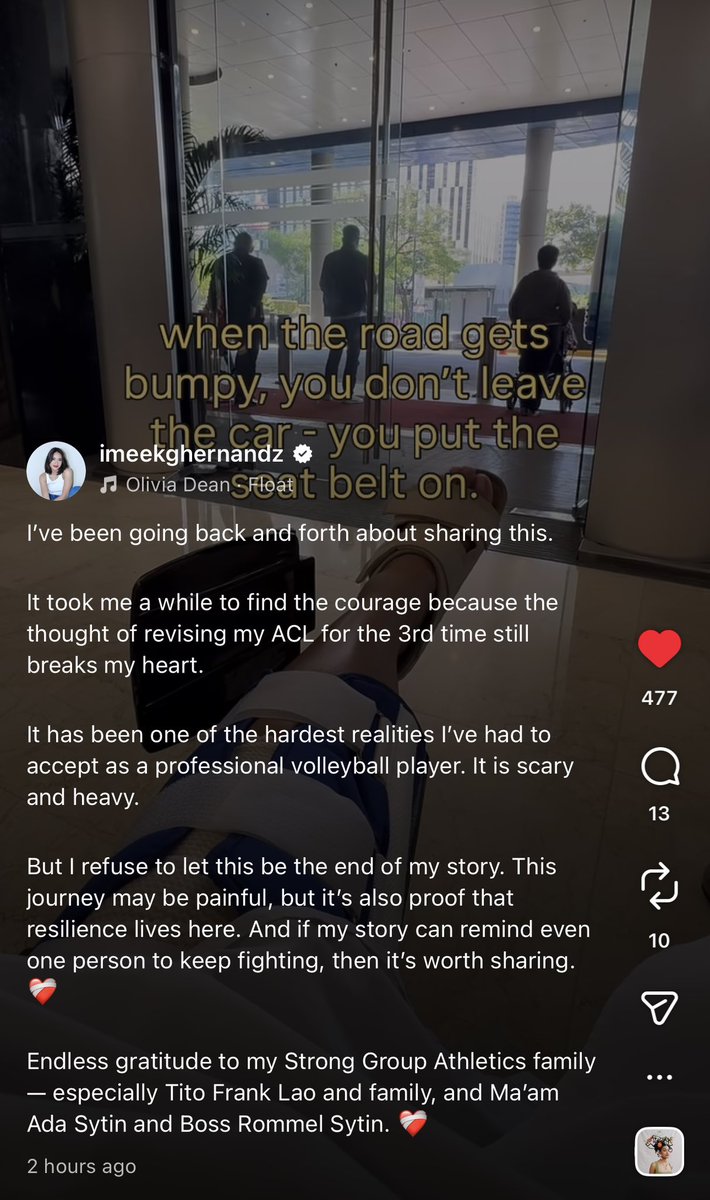 this imee kim update pains me as a fan of her talent 🥹 imagine the growth she could’ve reached if not for these injuries. love you, imee kim 💛 we’ll be waiting for your grandest comeback. gws.