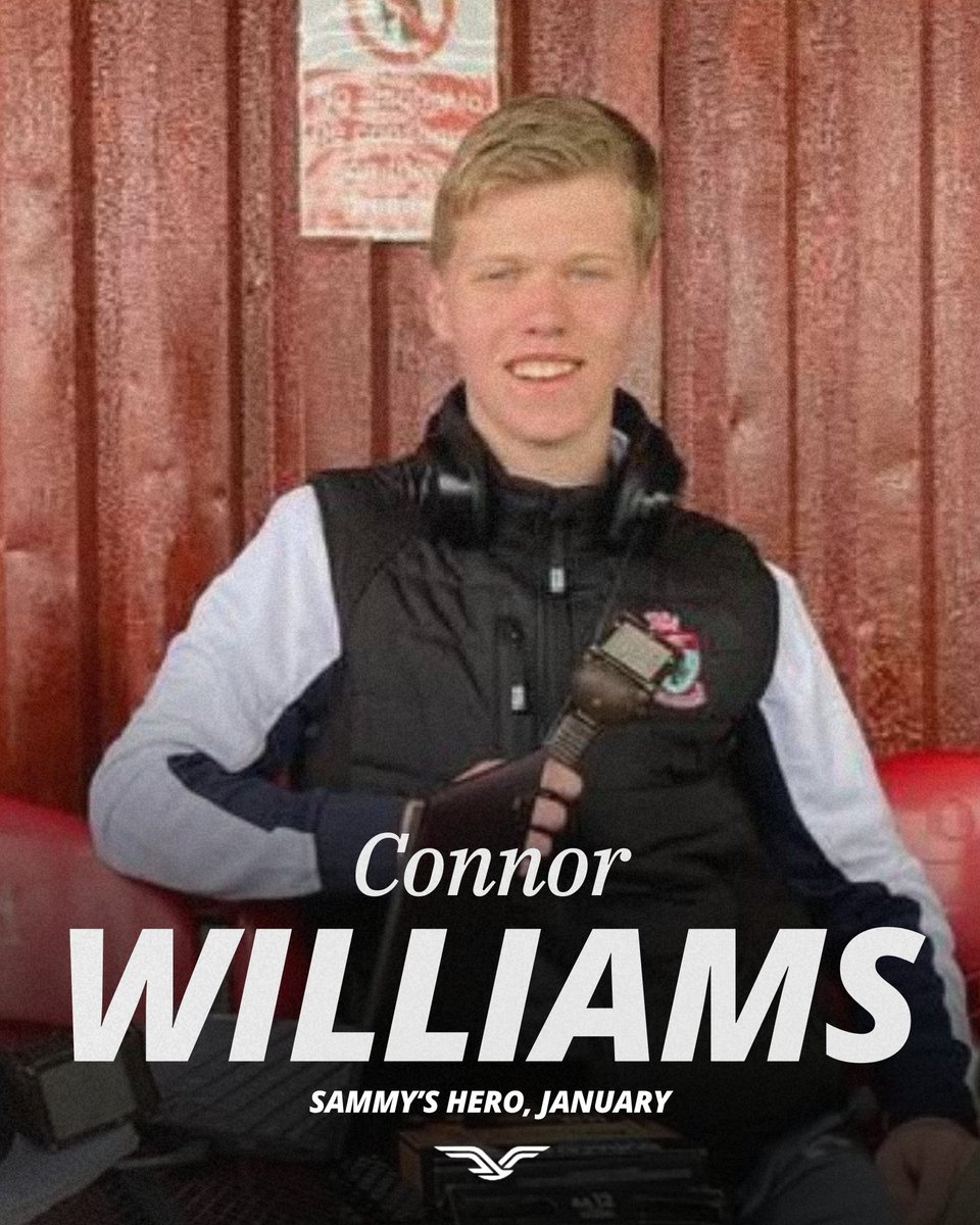 ColwynBayFC's tweet photo. 🏅 Connor Williams has been named as January's recipient of the Sammy Seagull's Hero award for his continued contribution towards promoting the club through his media work! https://t.co/c6WD50qO8W
