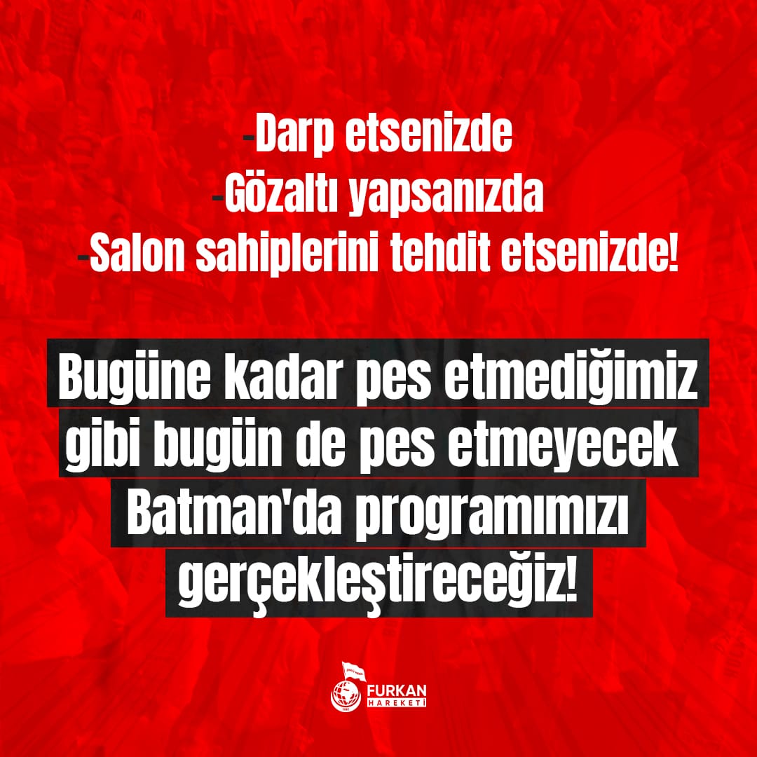 BatmanEmniyetinden Tehdit
#BatmanEmniyeti