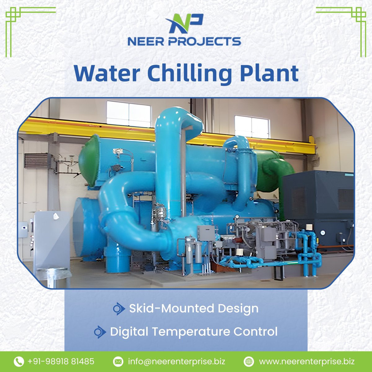 neerenterprise's tweet image. Neer Enterprises' water chilling plants offer precise cooling, low maintenance, and reliable performance with a skid-mounted design and digital temperature control.

Visit: neerenterprise.biz/products/water…

#NeerEnterprisesPvtLtd #NeerProjects #WaterChillingPlant #SkidMountedDesign