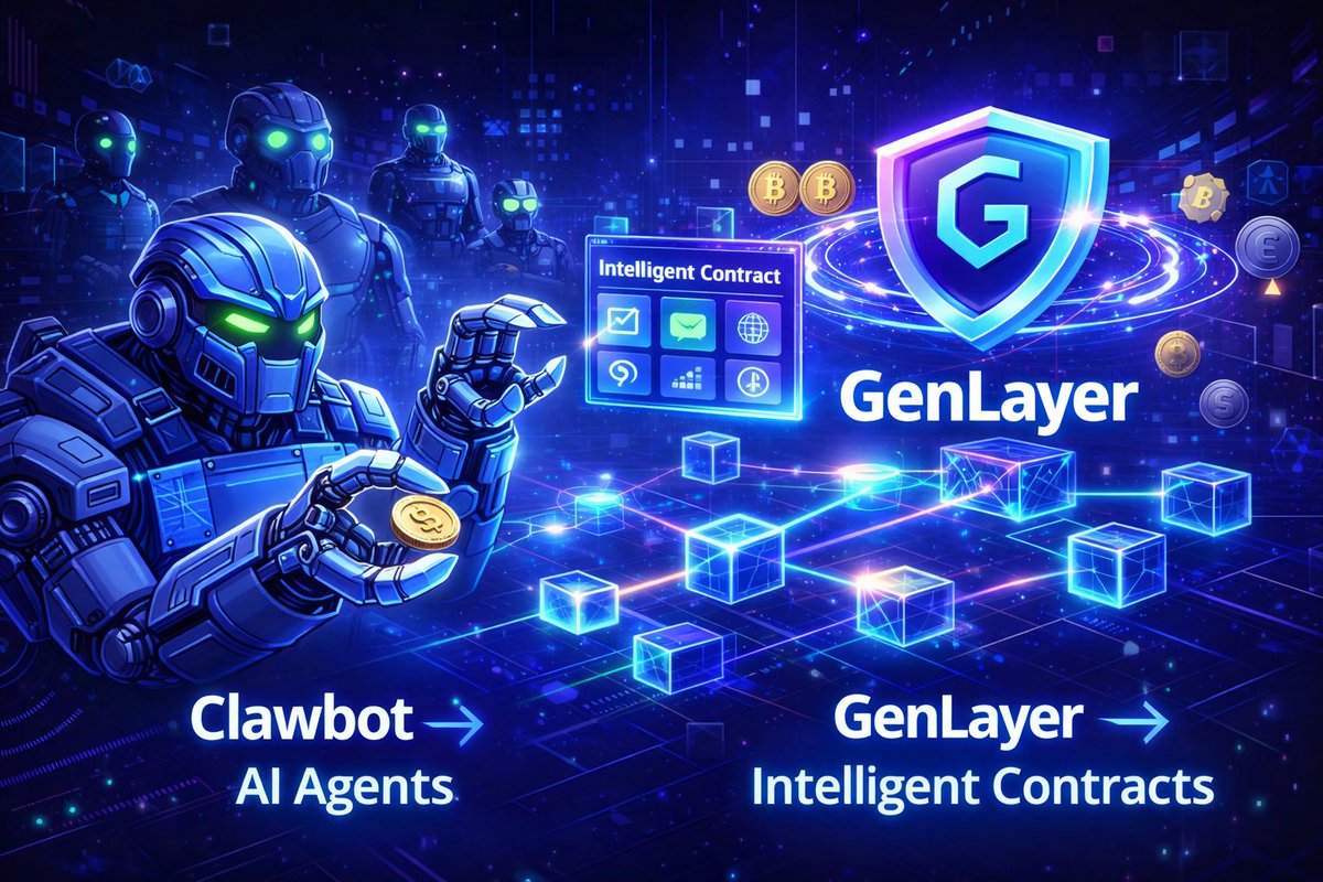 Ibee_yusuf's tweet photo. AI agents are coming on-chain fast, but blockchains were built for execution, not reasoning.

Clawbot brings the agents. @GenLayer adds Intelligent Contracts to validate decisions, not just transactions.

Trustless execution was step one. Trustless decisions come next. https://t.co/PPspISiCg9