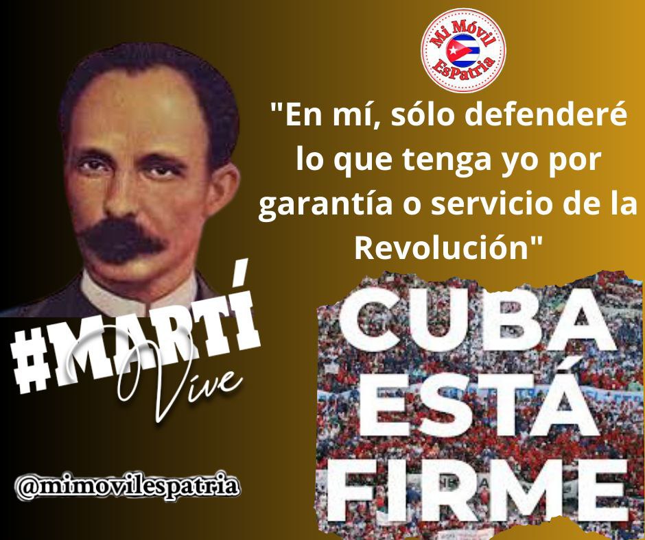 #MartíVive y nos repasa ejemplos que en el mundo abonan la actitud que se debe tener ante obstáculos que pudieran parecer invencibles.
“Solo perdura, y es para bien, la riqueza que se crea, y la libertad que se conquista, con las propias manos”.
#CubaEstáFirme 
#MiMóvilEsPatria