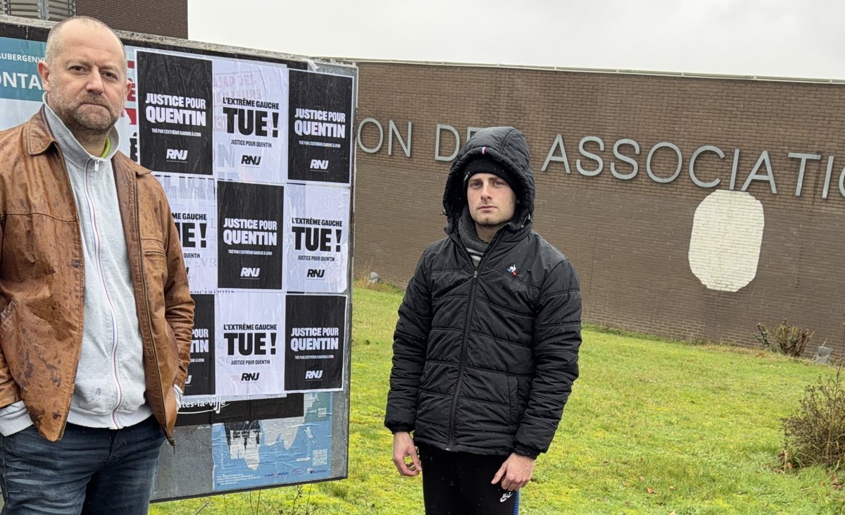 Ce matin, le <a href="/RNYvelines/">RN Yvelines</a> et le <a href="/RNJ_78/">RNJ Yvelines</a> sur le terrain contre l'extrême-gauche qui tue ! #JusticePourQuentin