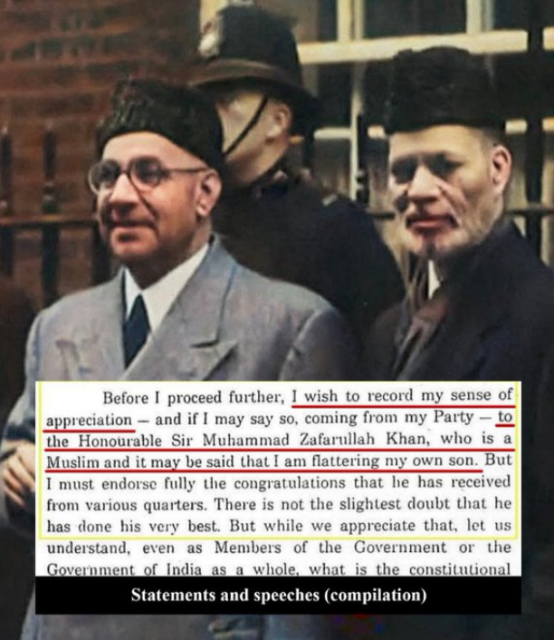 BrettPetter's tweet photo. Given the news of #AhmadiPersecution in #Pakistan, it’s a good time to remember the role of #Ahmadis in the #Pakistan movement.
🔴 The man with Liaquat Ali Khan in this picture is Sir Zafrulla Khan, an #Ahmadi from Daska, Sialkot.
@mukhal1d6 @RabNBaloch 1/ https://t.co/vEpVehviHh