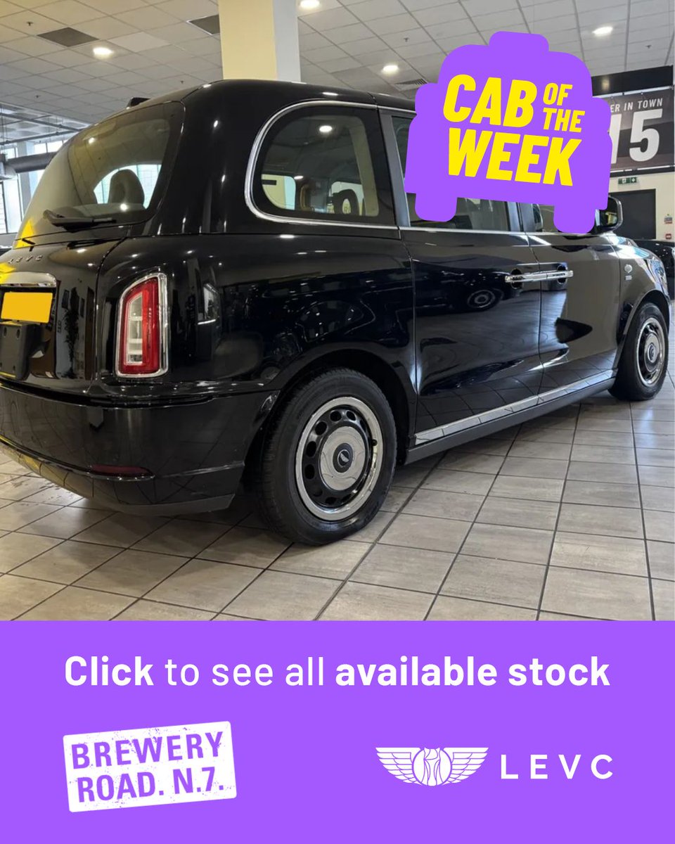 LEVCBreweryRoad's tweet photo. π£ #CabOfTheWeek π£
This standout Raven Black 68-plate cab is in good condition throughout and comes with the following and more:
β
Vista Comfort Plus model
β
Mileage: 137,092
β
9-inch touchscreen interface
β
Electronic parking brake
β
12V power socket (driver compartment)
Get your hands on it for just Β£29,995.
Want to find out more? Give our friendly, expert team a call on 020 7700 0888 today.