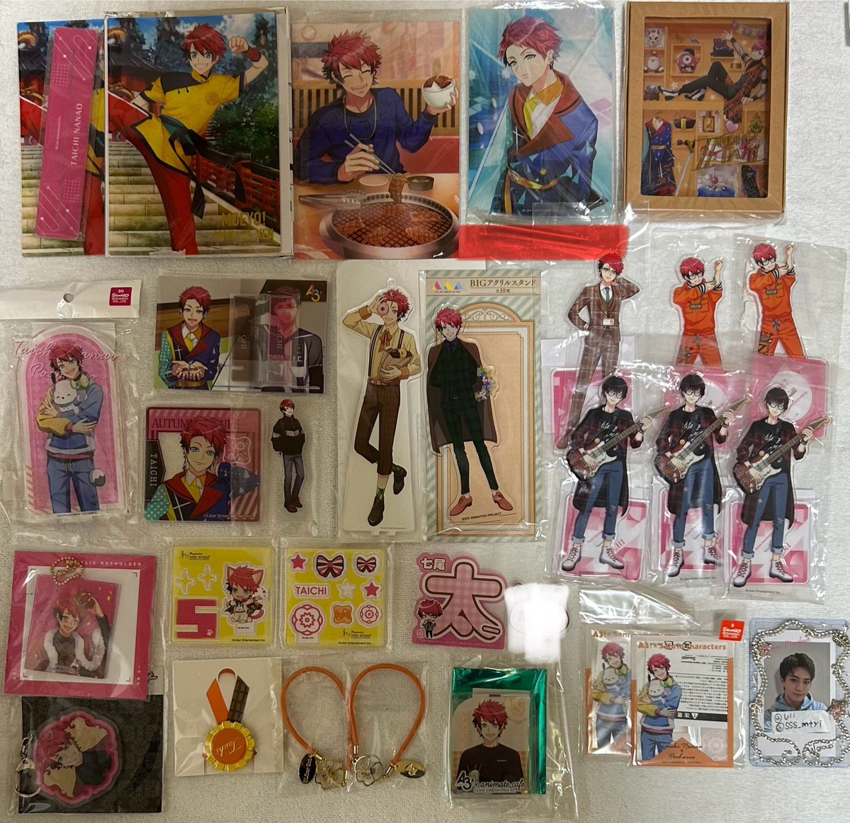 譲渡】A3! ブロマイド 缶バッジ アクスタ等 譲)七尾太一 求)全てまとめ