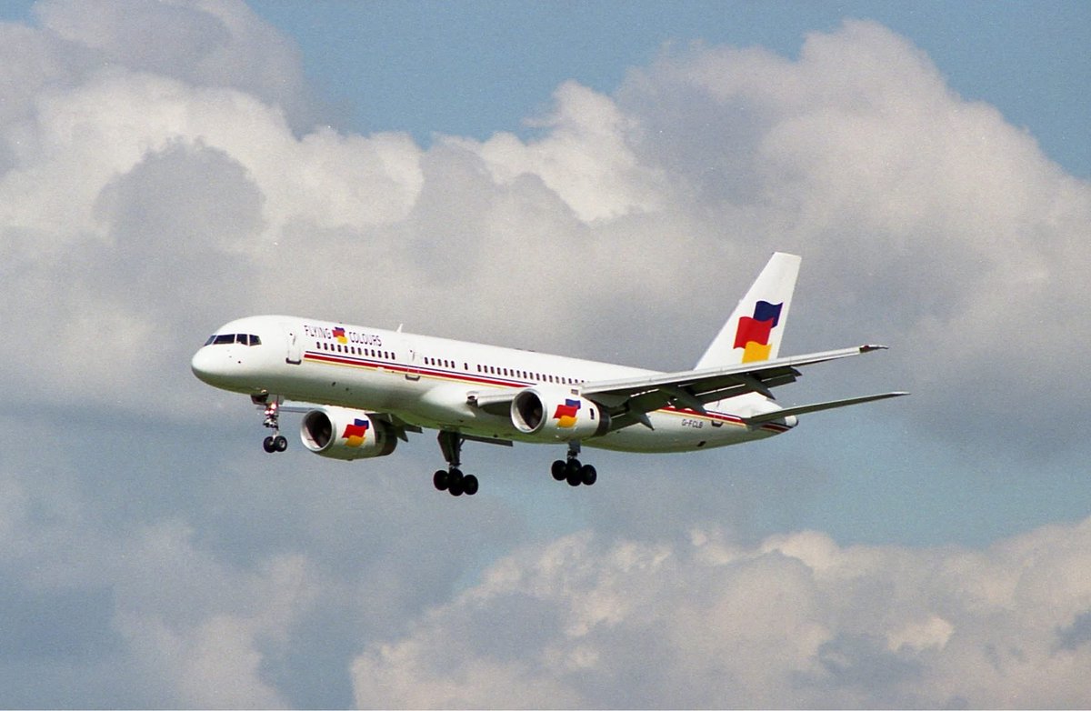 n194at's tweet photo. Flying Colours
Boeing 757-28A G-FCLB
MAN/EGCC Manchester Airport
Date: 2000ish
Photo credit John Goodale
#AvGeek #Aviation #Airline #AvGeeks #Boeing #B757 #FlyingColours #MAN @manairport #Manchester ๐ฌ๐ง https://t.co/PJSBK5gcPy