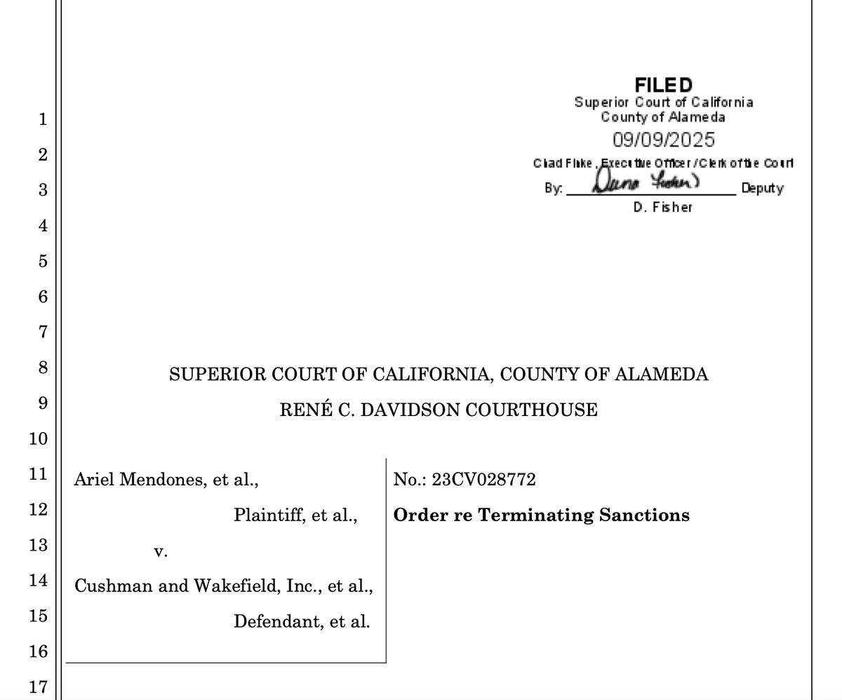 cend_ai's tweet photo. Deepfake za oceánem🌊 Případ Mendones v. Cushman &amp; Wakefield, Inc., č. 23CV028772

Kalifornský soud definitivně ukončil řízení poté, co žalobci předložili deepfake videa a další AI manipulované důkazy.

Deepfakes mění pravidla a dynamiku dokazování. Jsou na to soudy připravené? https://t.co/fewBfTOsQE