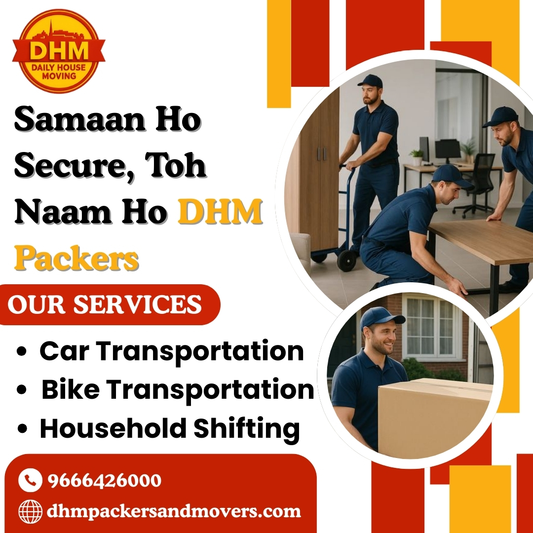 DhmMovers's tweet image. “Samaan Ho Secure, Toh Naam Ho DHM Packers!” 🚚📦
With DHM Packers, your valuables are packed with care, transported safely, and delivered on time. From car and bike transportation to complete household shifting 
📞 9666426000
🌐  dhmpackersandmovers.com
#DHMPackers