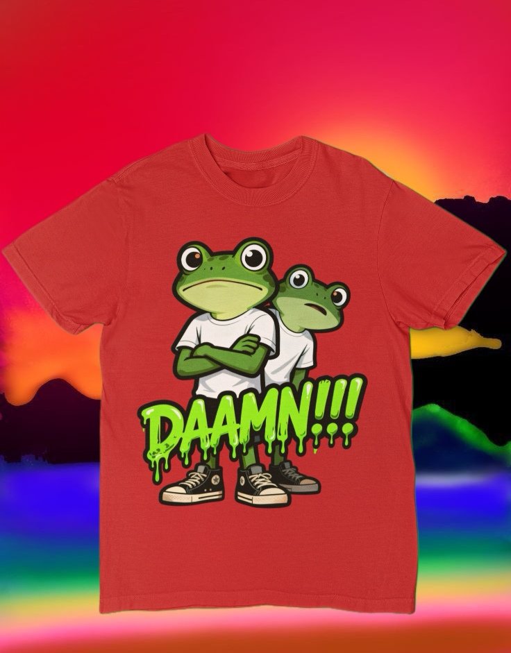 Maximilian2878's tweet image. Two frogs. One reaction.
DAAAMN.
That’s it. That’s the mood. 🐸🔥
When words fail… just say DAAAMN.
🔗redbubble.com/shop/ap/178619…

#FrogMeme #Streetwear #DAAAMN #MemeCulture #FunnyShirt