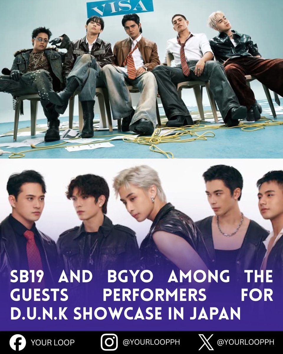 Filipino pride goes global as PPOP Groups SB19 and BGYO light up Japan’s stage at the upcoming D.U.N.K. showcase, bringing P-pop power to the Dance Universe Never Killed spotlight 🇵🇭 

#BGYO #SB19