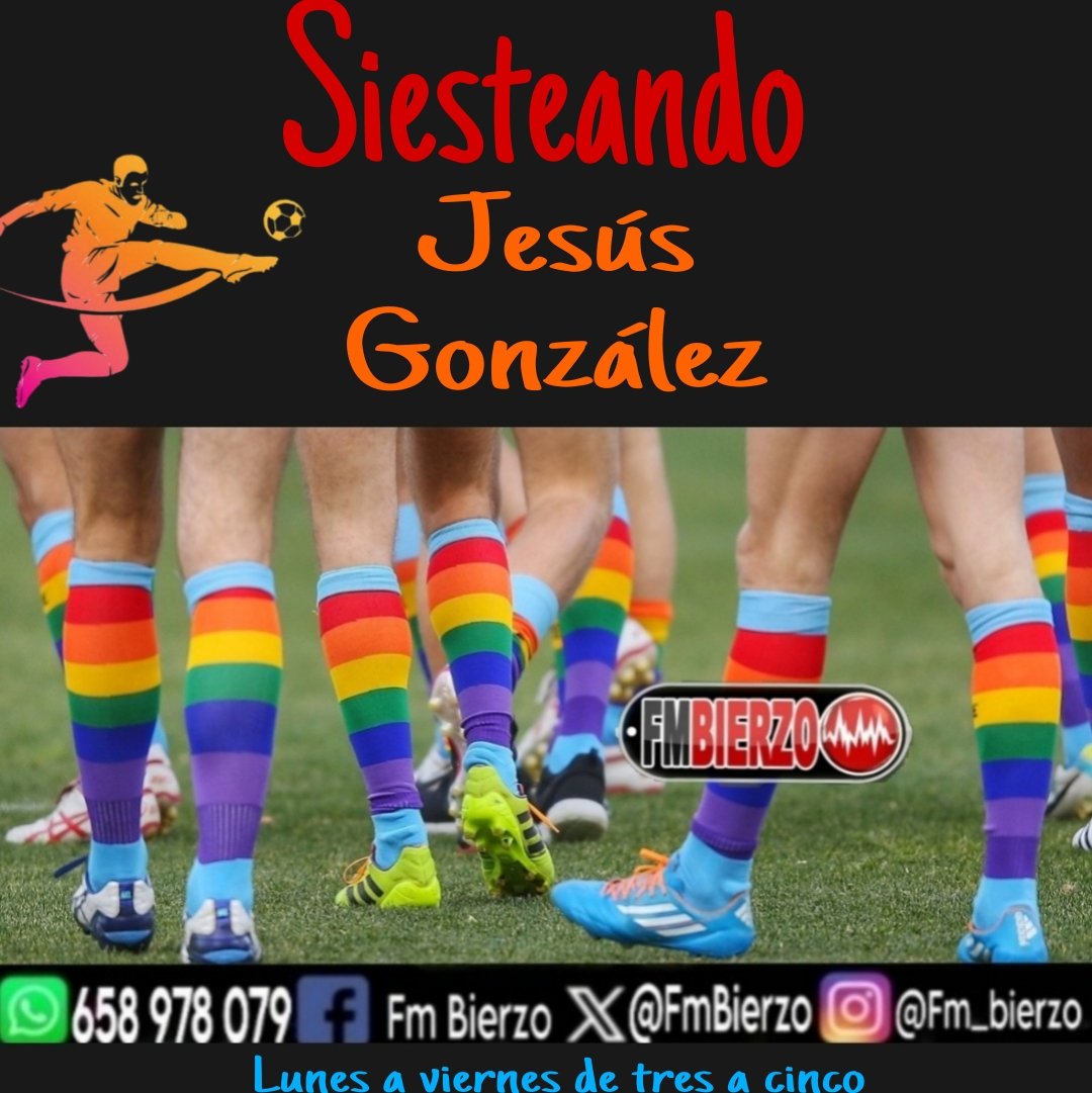 Hay que meter un gol a la homofobia en el fútbol!!🌈⚽
Ya vale !!! 
Al lío 🕒 #siesteando 
<a href="/FmBierzo/">FM BIERZO 107.3</a> <a href="/jesushitbierzo/">Jesús González</a> <a href="/DuqueIzquierdo/">Charo Izquierdo Duque</a> <a href="/jemar666/">ChechuM</a> <a href="/julianB_S/">Julián Ballesteros</a> <a href="/serhumano91/">serhumano9</a> <a href="/sanchezacebes69/">Jandro69</a> 
<a href="/diosdelbierzo/">Carlos ✌️🇪🇦</a> <a href="/palomi2904/">Paloma</a> <a href="/LuisdeRenteria/">꒒ꀎꀤꌚꀷꏂꋪꏂꈤ꓄ꏂꋪꀤꍏ</a>
