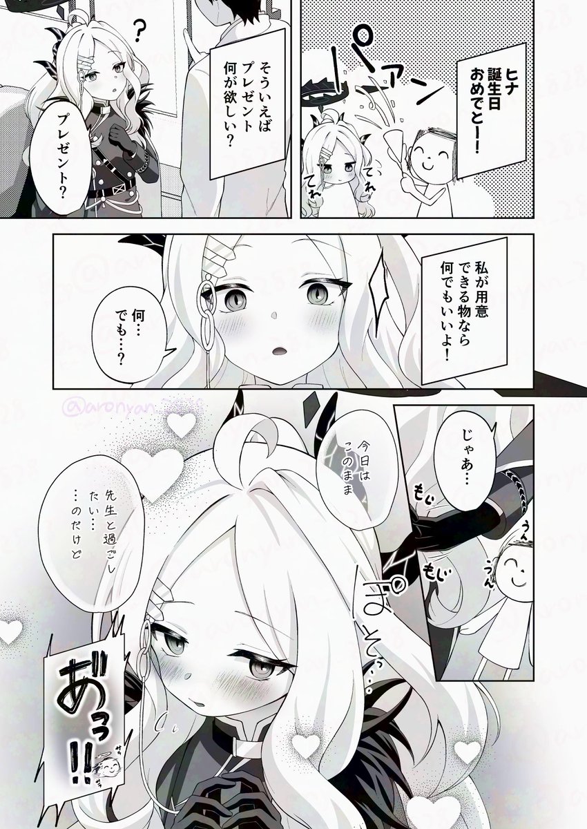 【ブルアカ】ヒナの誕生日を祝うだけの漫画 