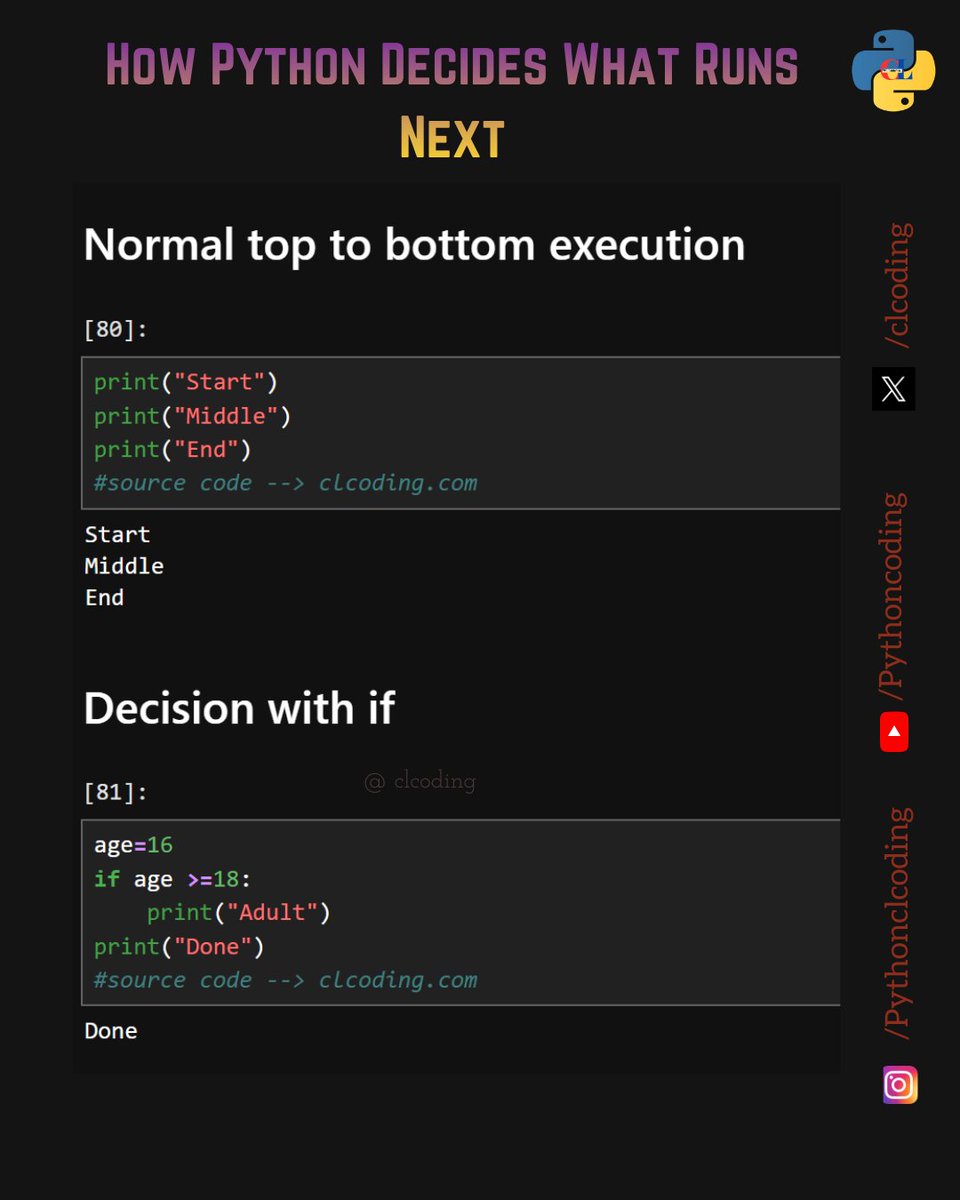 How Python Decides What Runs Next (A Simple Guide to Control Flow)