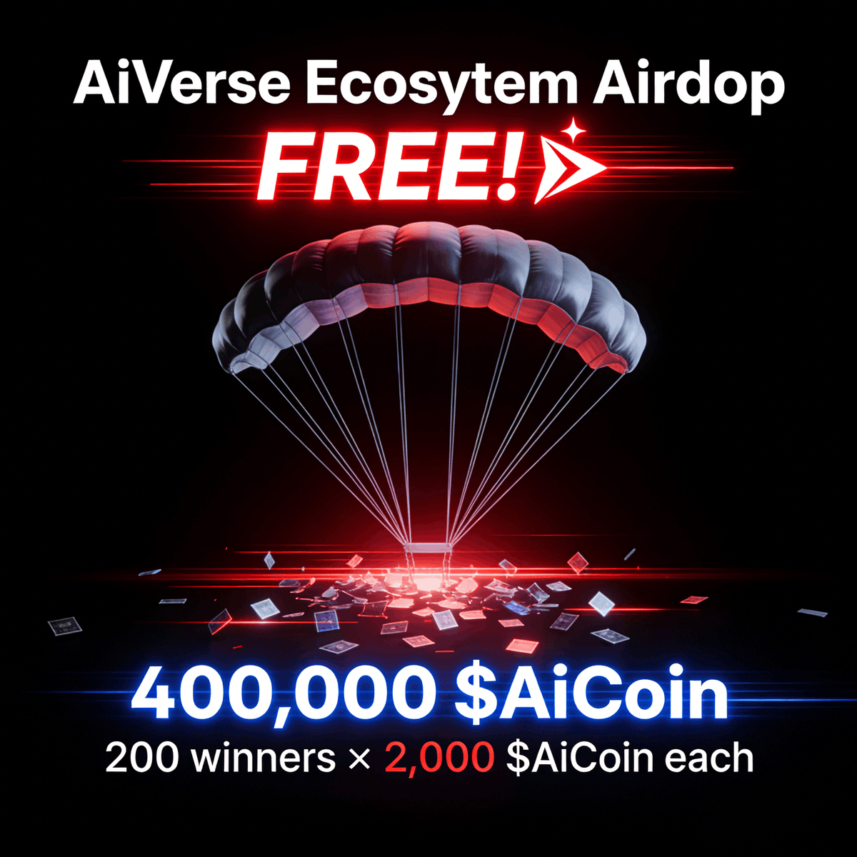 🎁 AiVerse Ecosystem Airdrop | 400,000 $AiCoin FREE!
🚀 200 winners × 2,000 $AiCoin each!

✅ Follow <a href="/AiVerseWeb3/">AiVerse</a> &amp; <a href="/AiVerseNews/">AiVerseNews</a>
✅ Like + Retweet this post
✅ Drop your EVM wallet address in comments

Winners announced in 7 days 🔥
Don’t miss out!

#AiVerse #AiVerseWeb3 #AiCoin