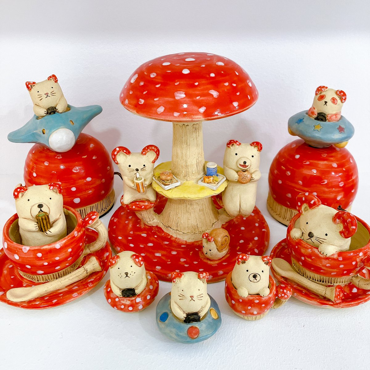 ミカヅキ印器製作工房 個展 「きのこの森のおかしな遊園地」 今週まで