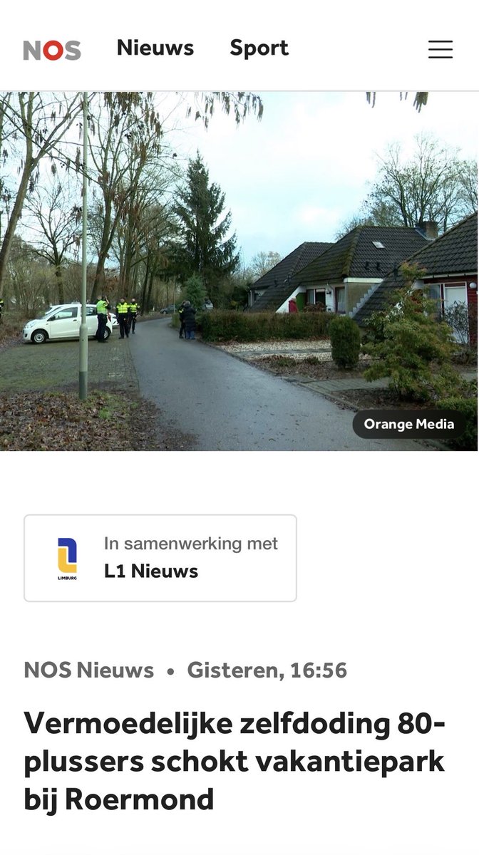 Hollanda: 💥
80+yaşlarındaki karı-koca; tek evlerinden çıkartılmamak için dün birlikte intihar etti. 

Başka kalacak yerleri yoktu. Yazlık bungalowlarında yaşıyorlardı. 

Ancak -yazlıkta en fazla 6 ay kalınır- kuralı nedeniyle çifte 30 bin Euro ceza yazıldı. 

Başka ev tutacak ve