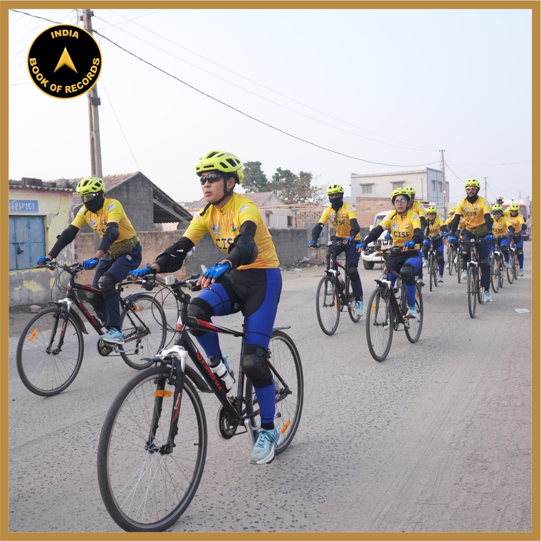 Vande Mataram CISF Coastal Cyclothon 2026 
Launched on 28 Jan 2026,125 cyclists of the CISF ride from opposite coasts in a historic unity march  set to enter the India Book of Records for maximum participation in a CAPF coastal cyclothon. Finale in Kochi on 22 Feb 2026.#CISF #IBR