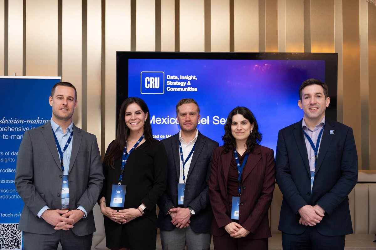 CRUGROUP's tweet image. Thank you to everyone who joined us on Tuesday, in Mexico City for our Steel Seminar with our analysts, Diego Giangreco and Juan Brihet. We wrapped up with strong networking and great conversations across the value chain. 
#Mexico #Steel #NorthAmerica #Trade #decarbonisation