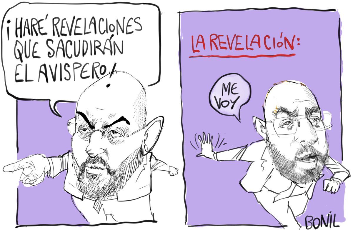 eluniversocom's tweet photo. Les compartimos la #ColumnaDeBonil de este jueves 19 de febrero.
#Bonil #caricatura #opinión https://t.co/X4mT590VCA