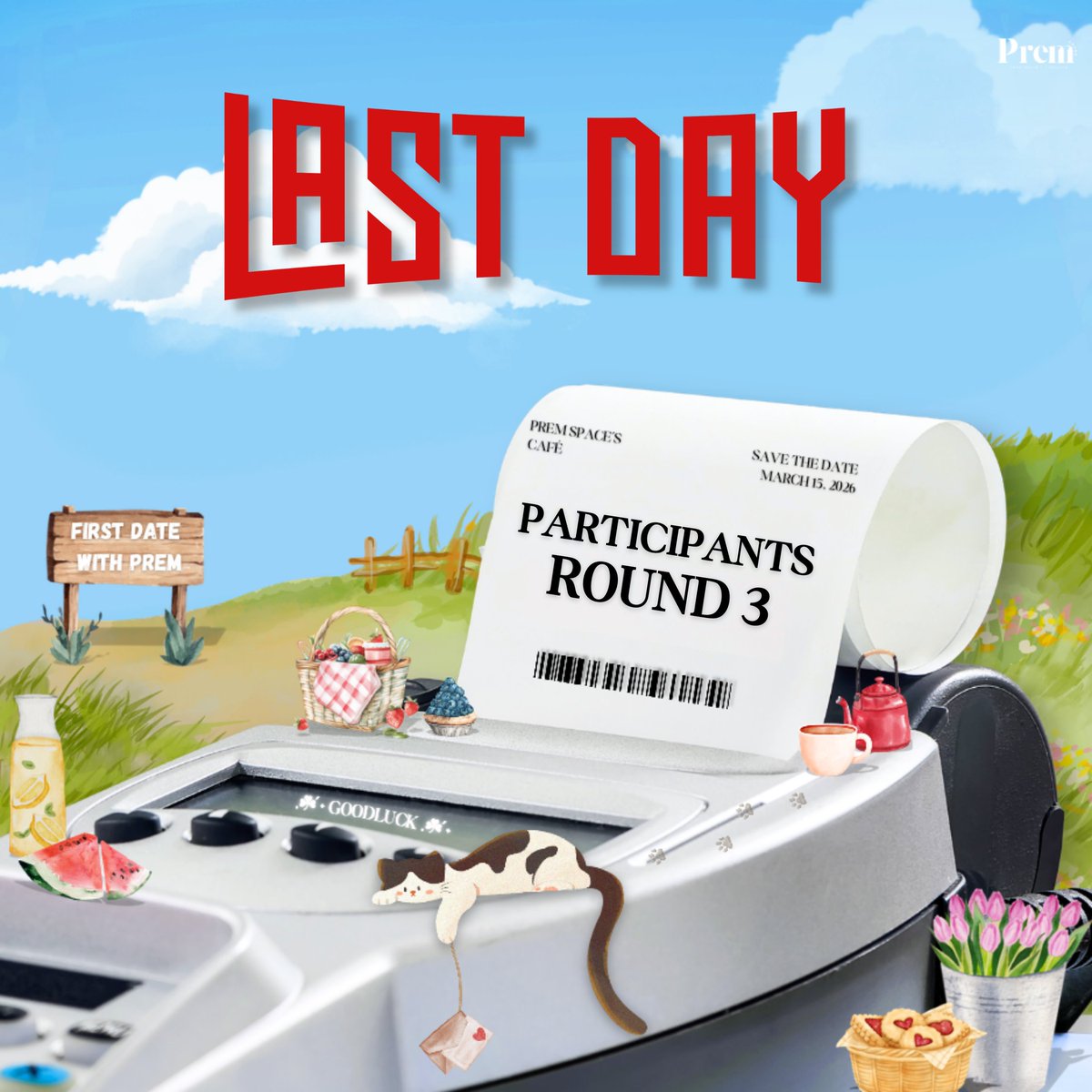 ──     PREM SPACE's café. ♡

<a href="/Prem_space/">ซาลาเปา</a> #prem_space
#PremSpaceBDAY2026

🌟 LAST DAY OF RIGHT CONFIRMATION [ROUND 3] 

วันนี้ (19/2/26) เป็นวันสุดท้ายของการยืนยันสิทธิเข้าร่วมงานวันเกิดเปรมแล้ว ใครที่ยังไม่ได้ยืนยันสิทธิ อย่าลืมกรอกฟอร์มยืนยันด้วยนะครับ 💖🙌🏻

📍