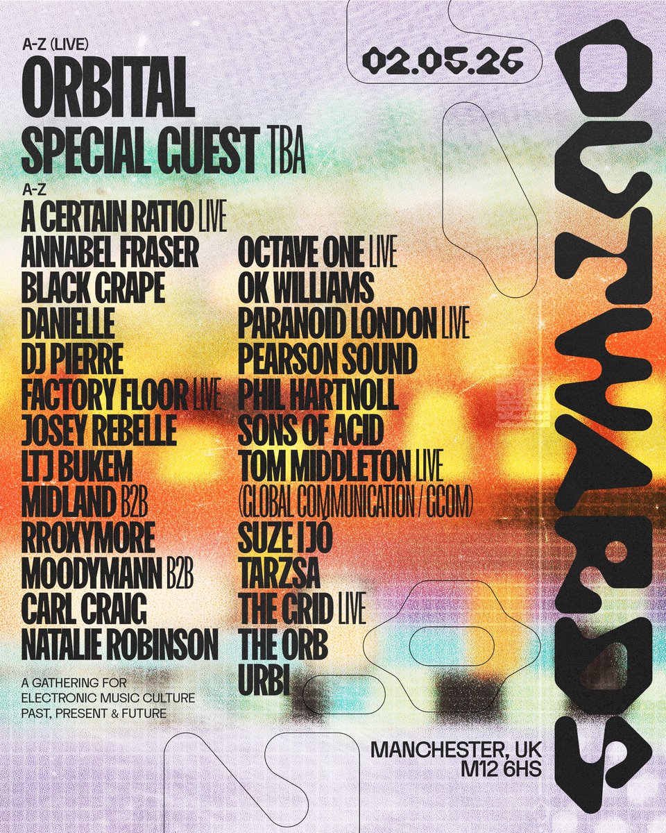 ItsBlackGrape's tweet image. 💥 BLACK GRAPE play Outwards Festival at Progress in Manchester on Saturday 2nd May 2026 💥

Sign up now at:
outwardsfestival.com

#BlackGrape #ShaunRyder #KermitLeveridge #OutwardsFestival
