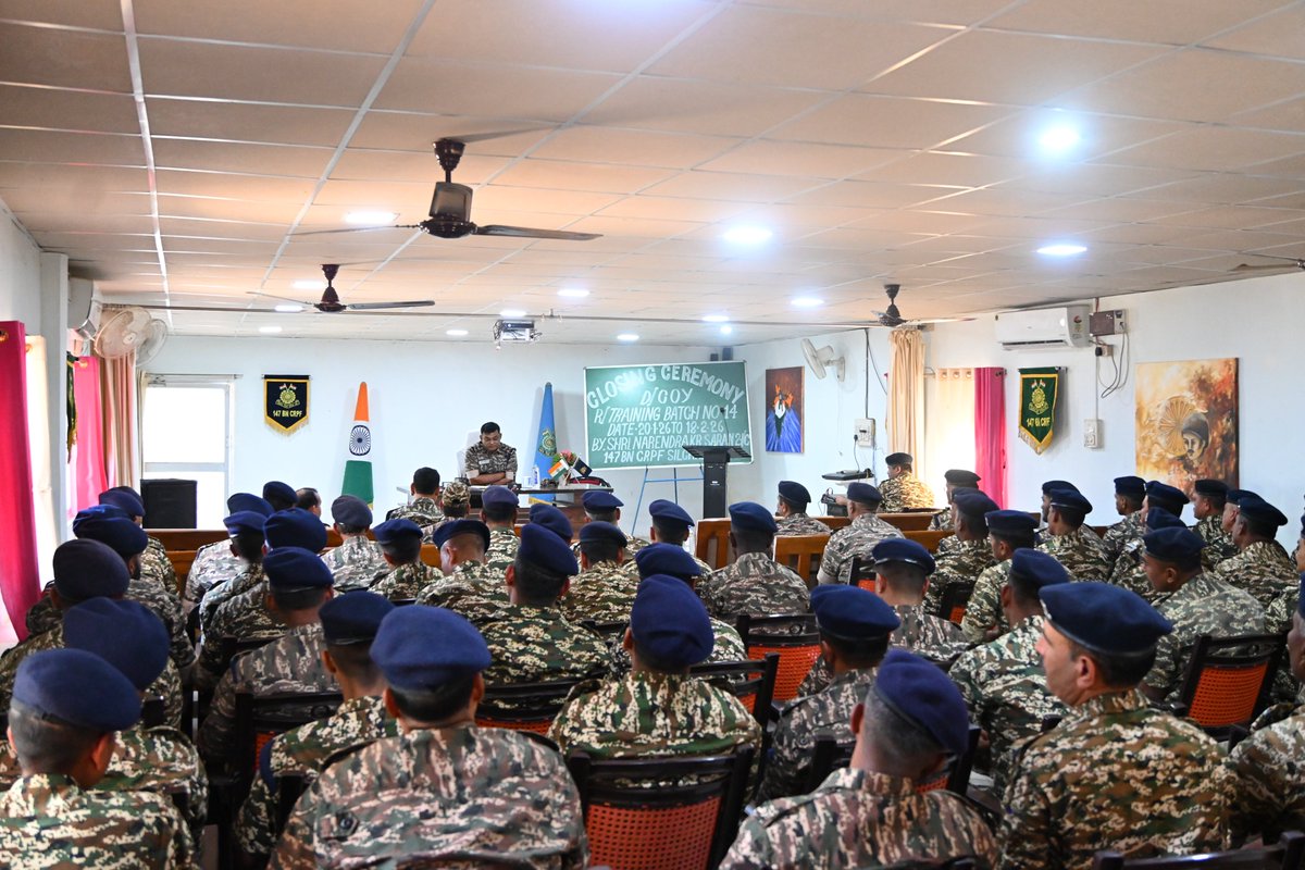 The closing ceremony of the rotational training of D/147 Battalion formally commenced at 147 Battalion.
<a href="/NesHqr/">North Eastern Sector, CRPF</a> 
<a href="/northeast_zone/">North East Zone Hqrs</a> 
<a href="/rangesilchar_05/">RANGE SILCHAR CRPF</a>